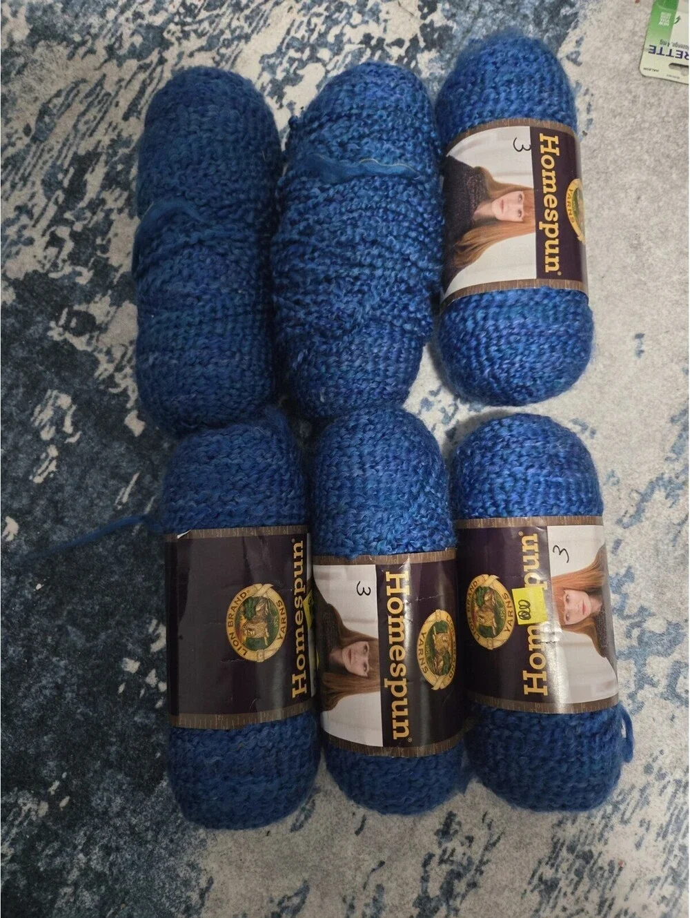 Lion Brand Homespun Yarn- Montana Sky Lot Of 6